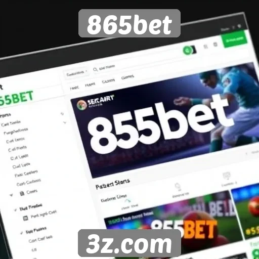 Análise da interface do site 865bet